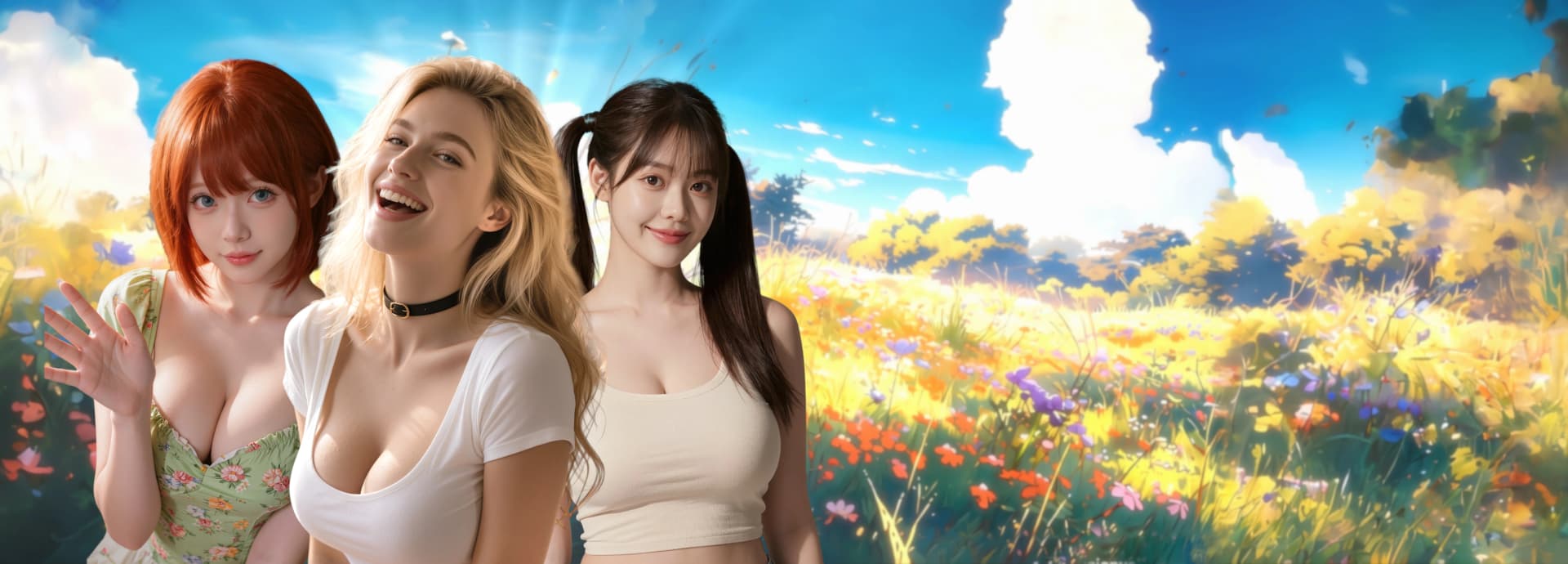 Dreamy flower field